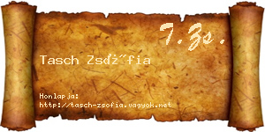 Tasch Zsófia névjegykártya